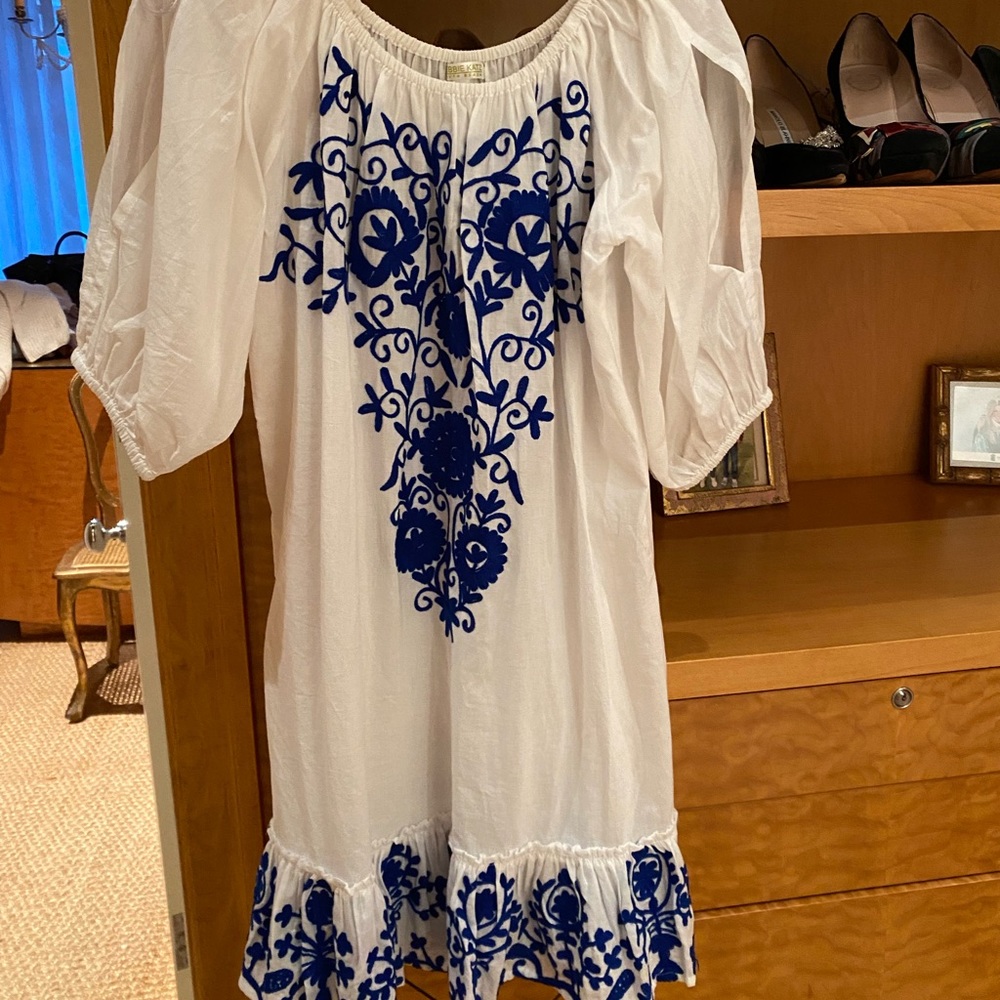 Blue and White Summer Coverup